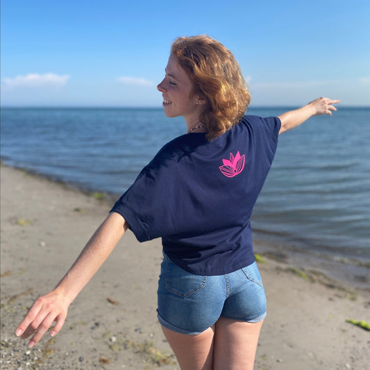 T-Shirt LOTUS (french navy/pink) loving soul