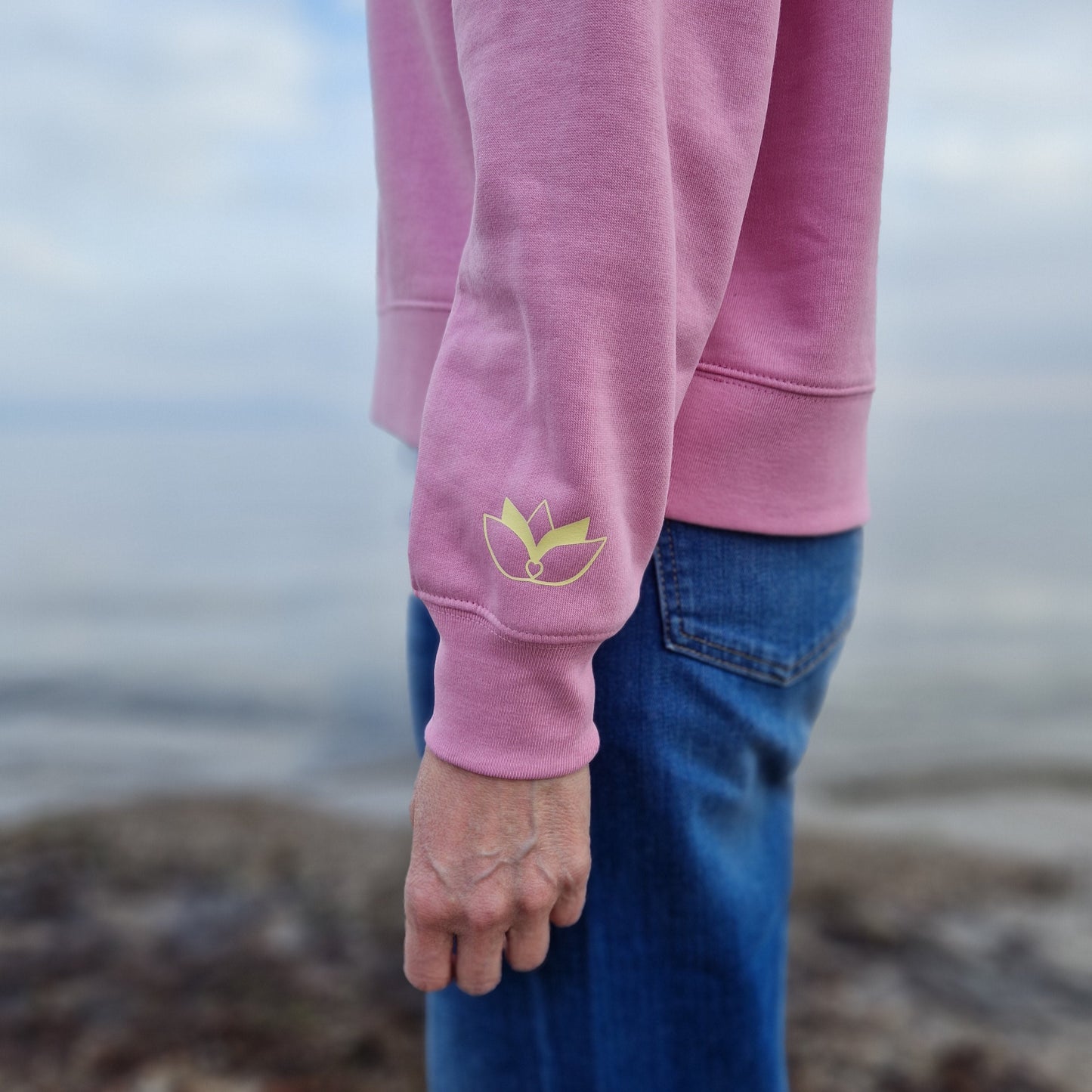 Kapuzenpullover Hoodie JETZT (bubble pink/pastell yellow) lovingsoul