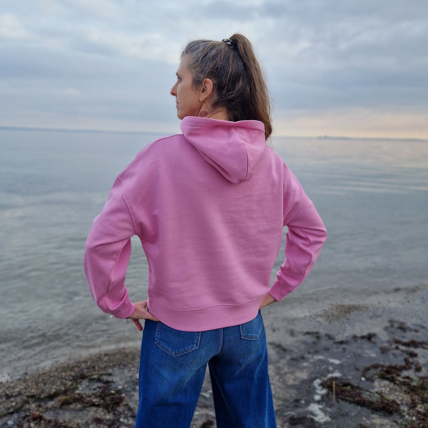 Kapuzenpullover Hoodie JETZT (bubble pink/pastell yellow) lovingsoul