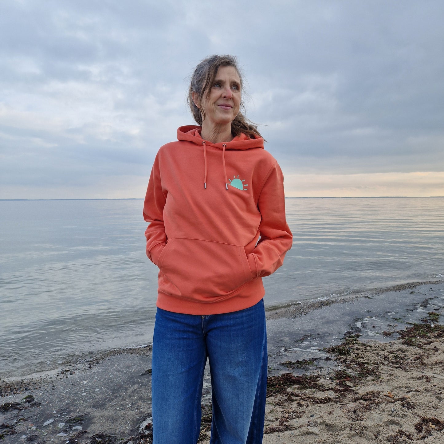 Kapuzenpullover Hoodie SUNSET (fiesta/mint) loving soul