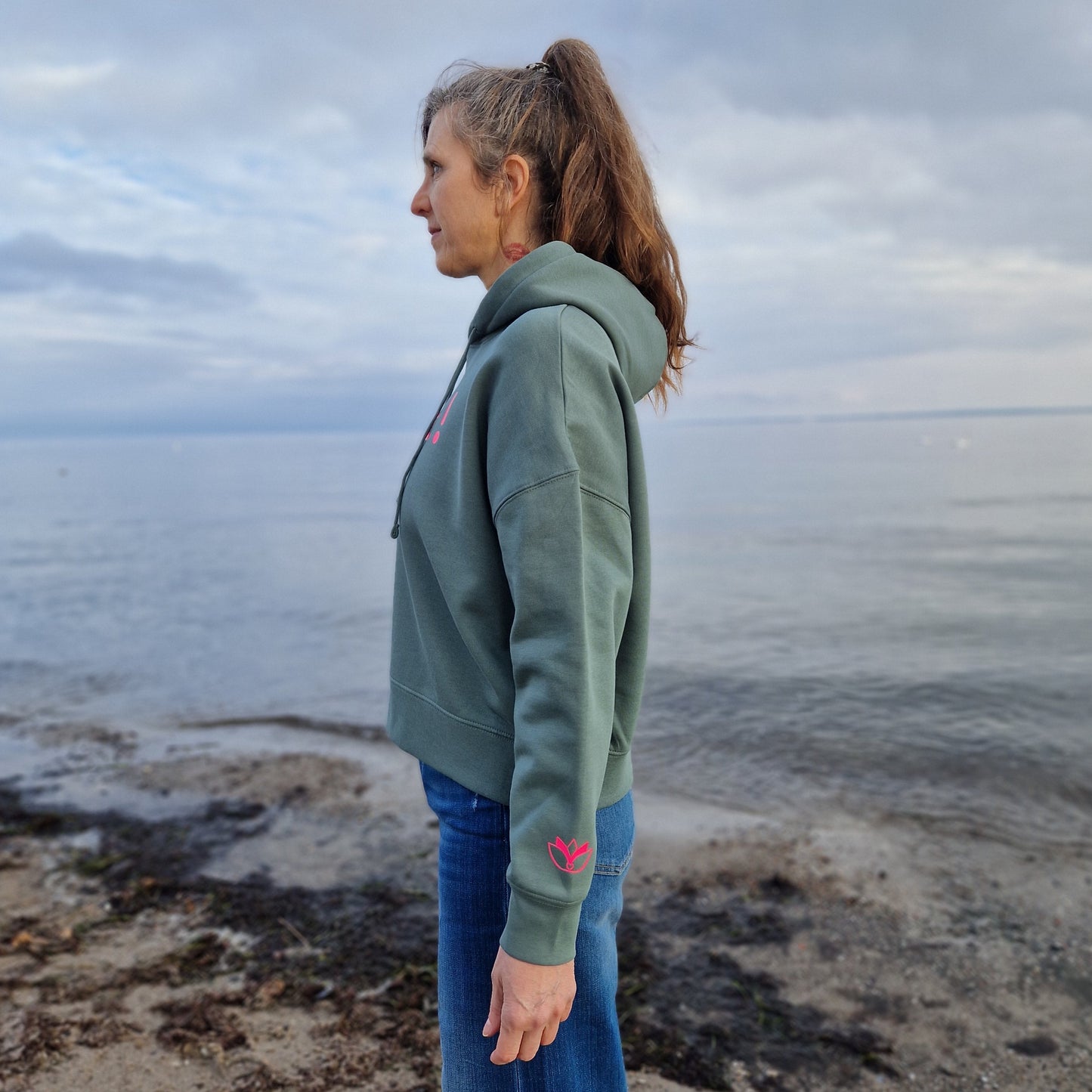 Kapuzenpullover Hoodie JETZT (green bay/pink) lovingsoul