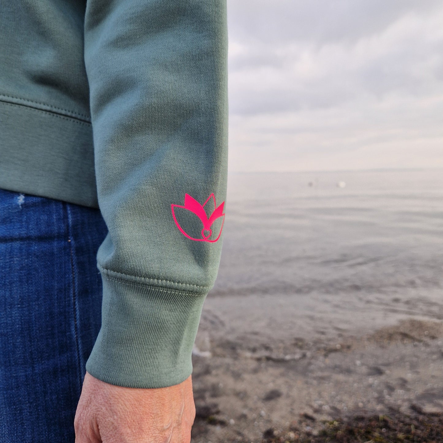 Kapuzenpullover Hoodie JETZT (green bay/pink) lovingsoul