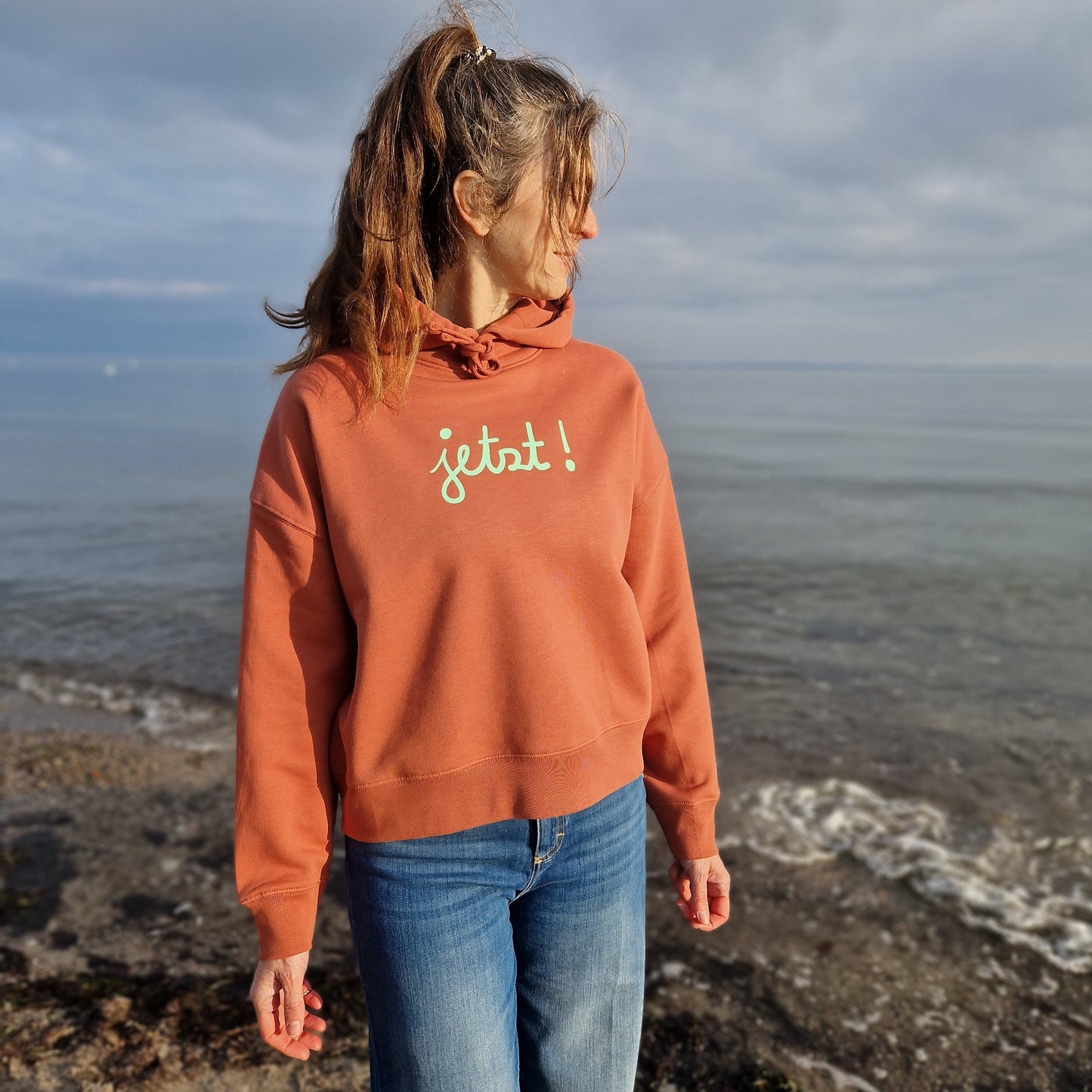 Kapuzenpullover Hoodie JETZT (heritage brown/mint) lovingsoul