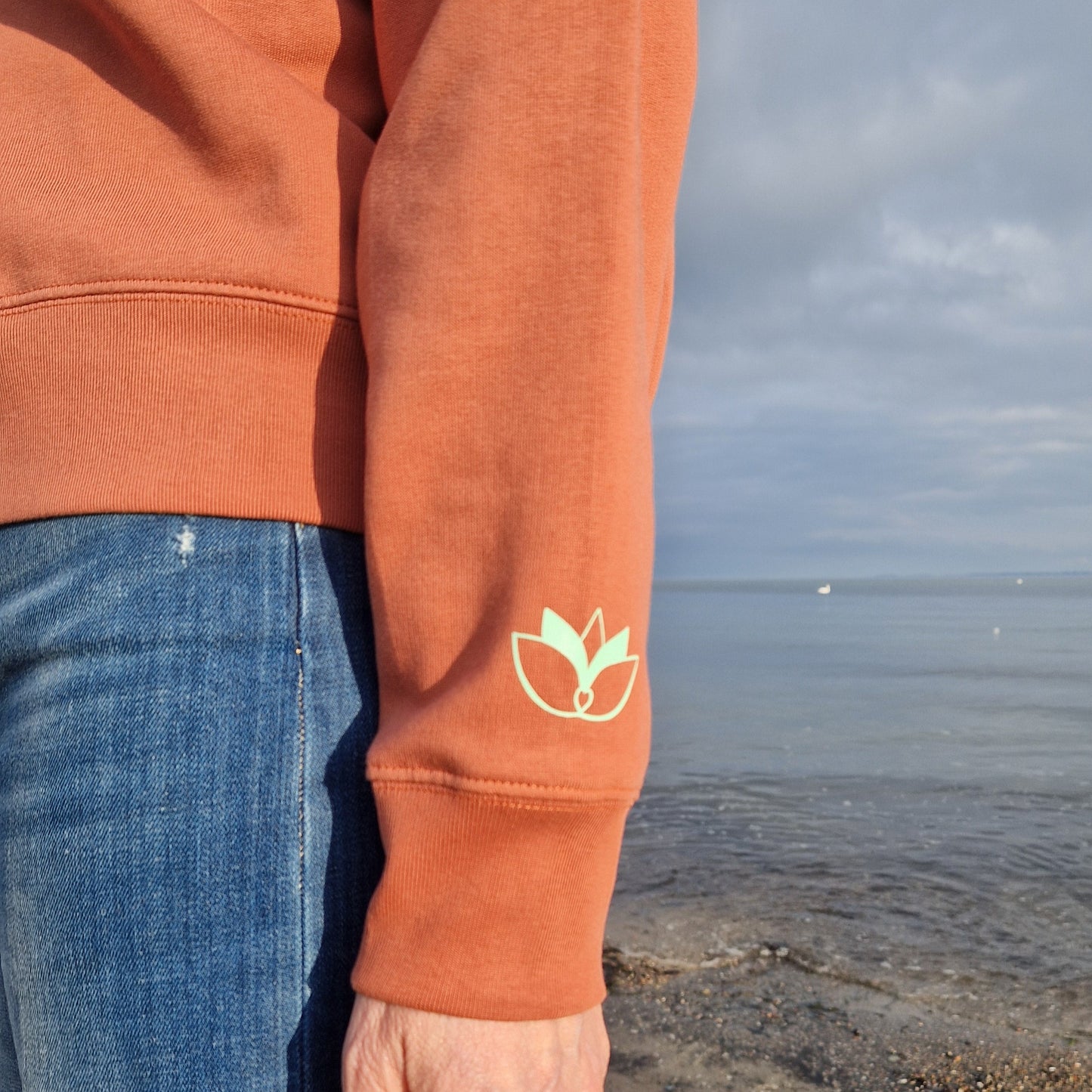 Kapuzenpullover Hoodie JETZT (heritage brown/mint) lovingsoul