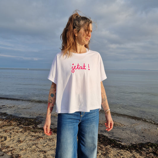 T-Shirt JETZT (white/pink) loving soul