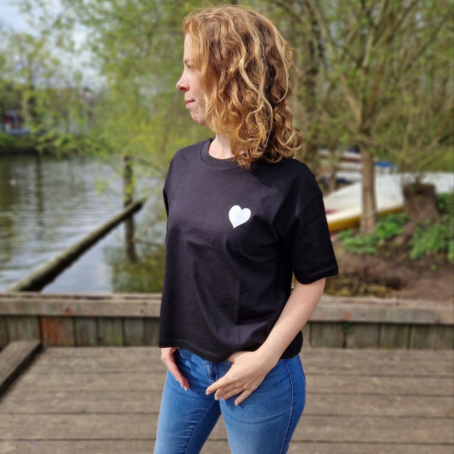 T-Shirt HERZ (black/white) loving soul