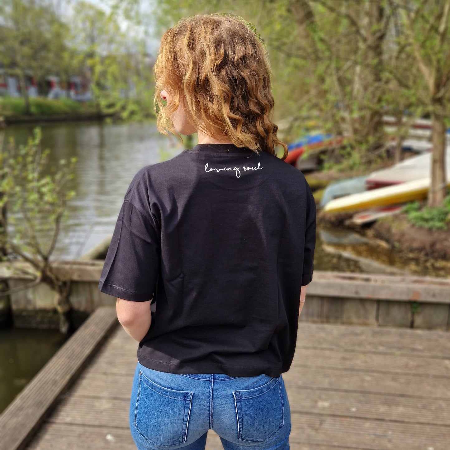 T-Shirt HERZ (black/white) loving soul