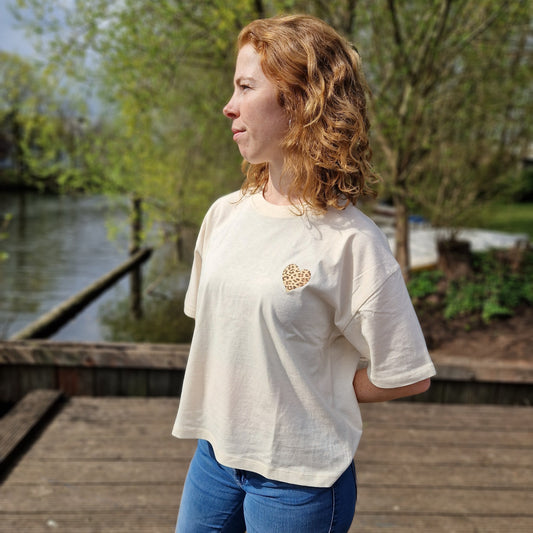T-Shirt HERZ (natural raw/leo) loving soul