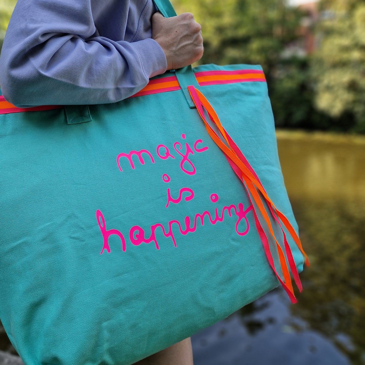 Beach Bag (türkis/pink/orange) lovingsoul