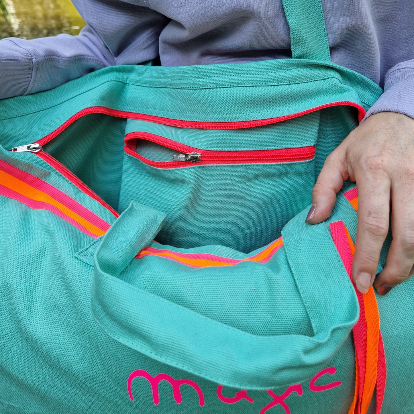 Beach Bag (türkis/pink/orange) lovingsoul