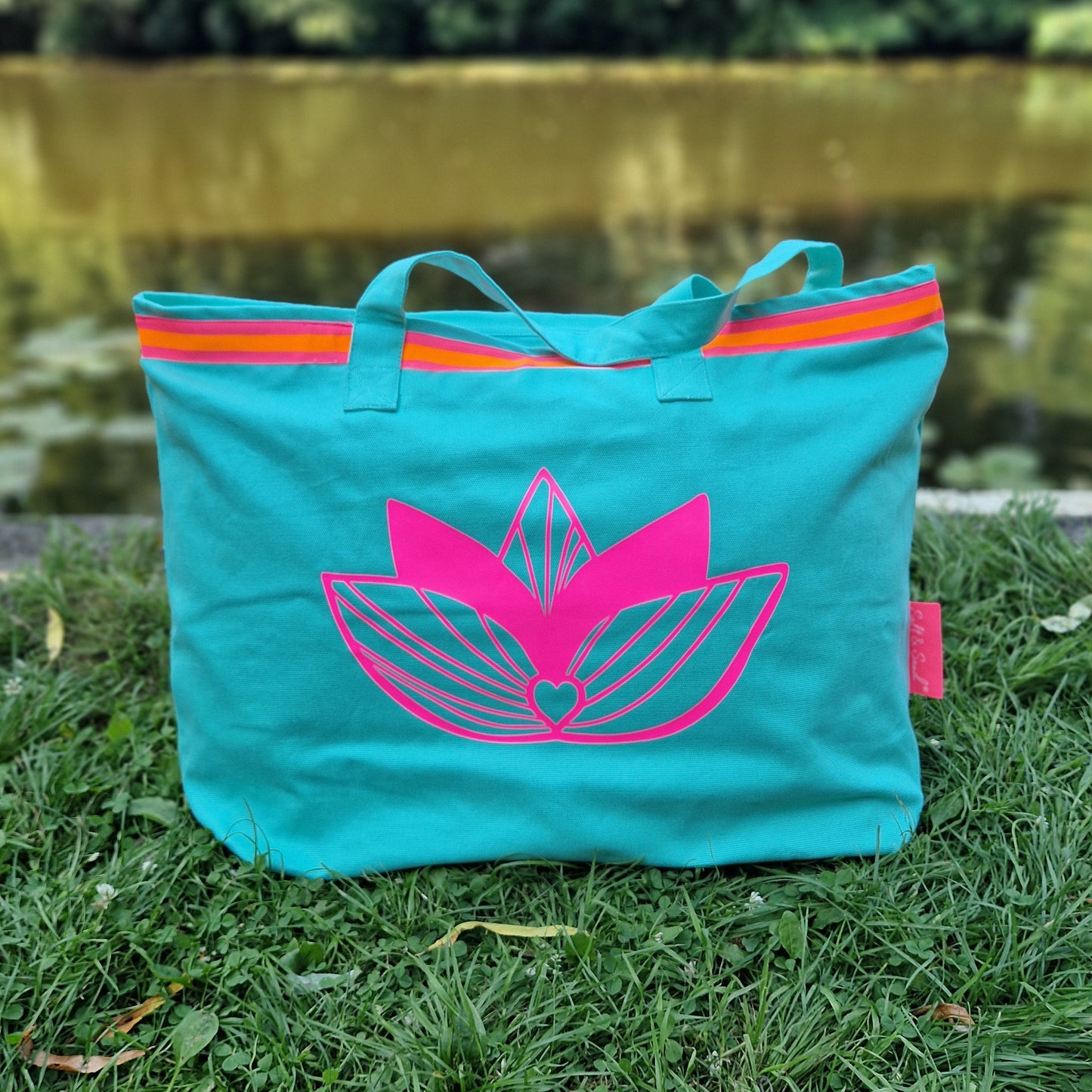 Beach Bag (türkis/pink/orange) lovingsoul
