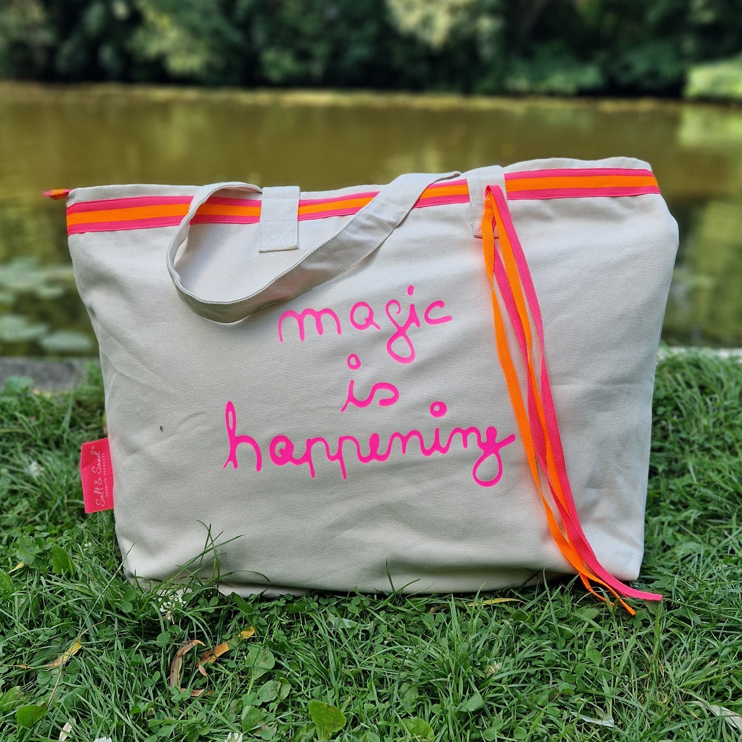 Beach Bag (beige/pink/orange) lovingsoul