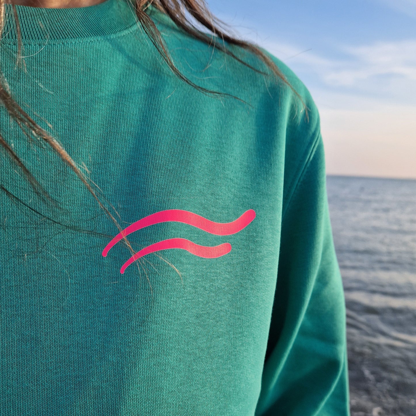 Sweatshirt SUNSET (go green/pink) loving soul