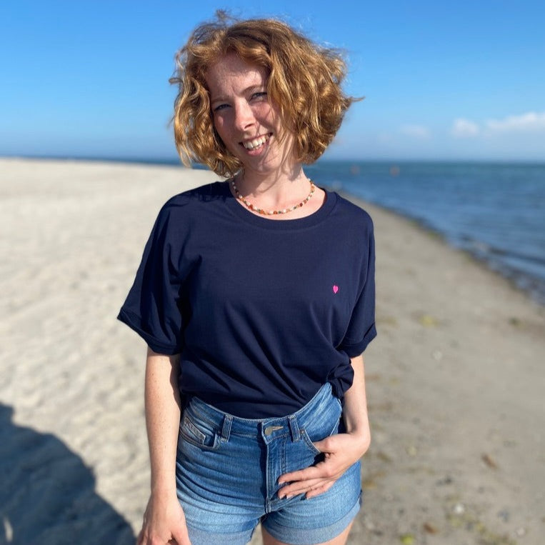T-Shirt LOTUS (french navy/pink) loving soul