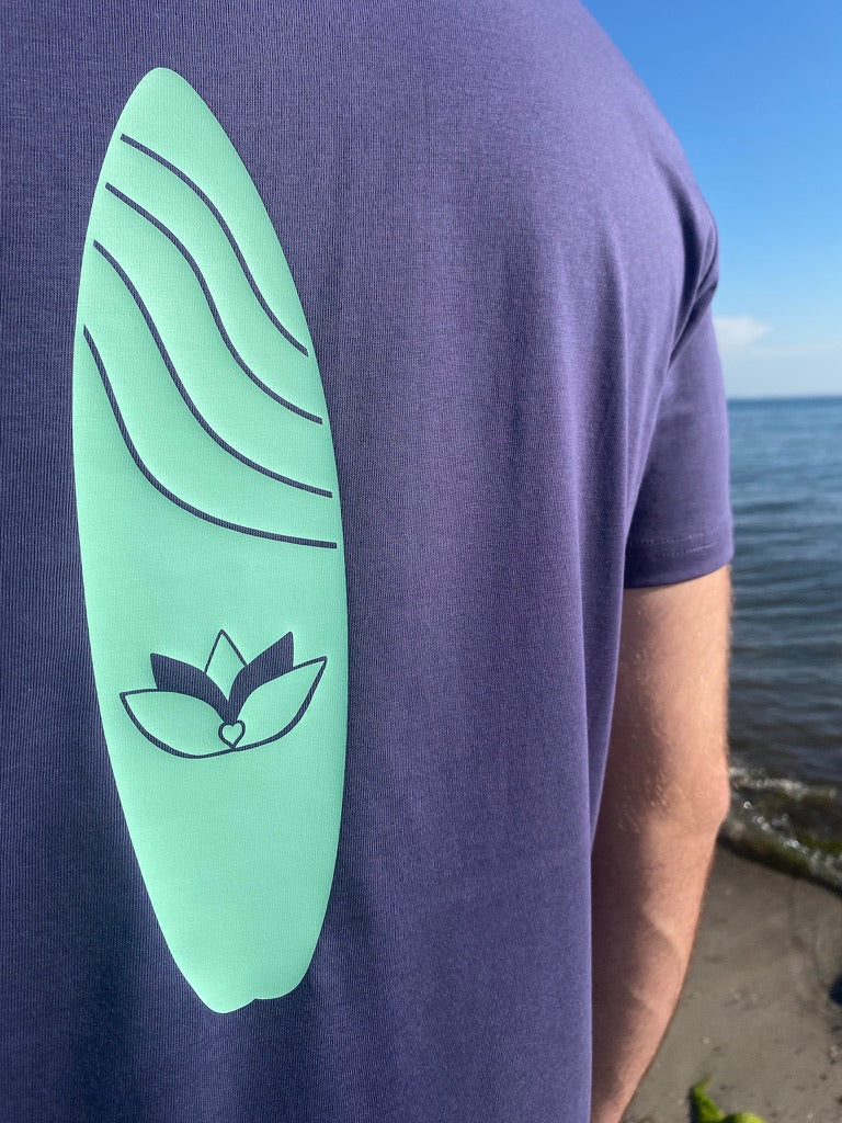 T-Shirt WAVE/SURFBOARD (indigo hush/mint) loving soul