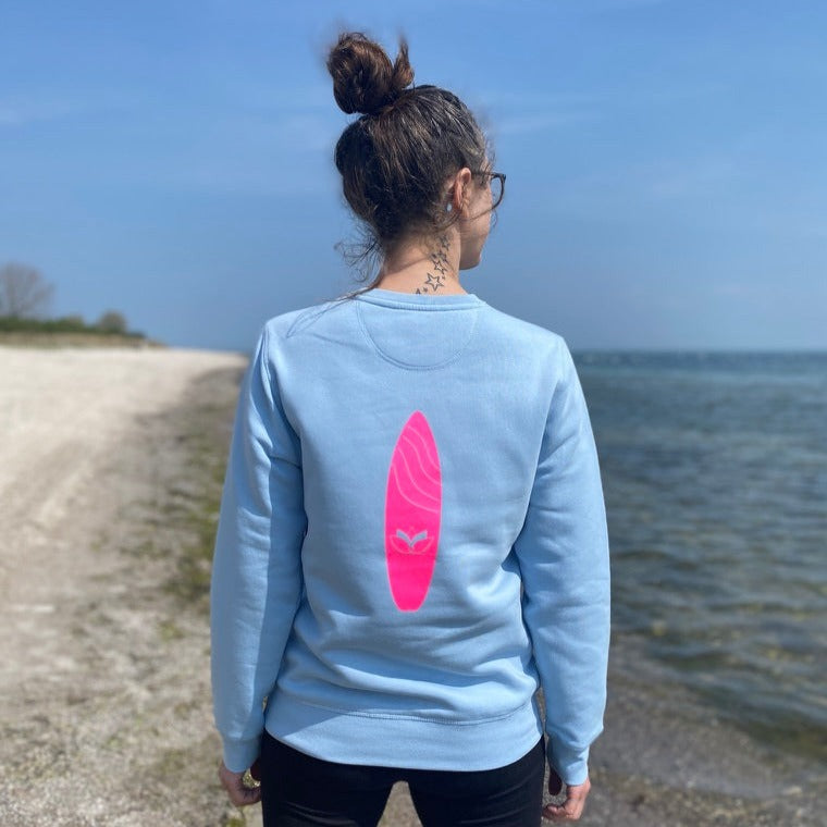 Sweatshirt SOUL ZONE SURFBOARD (sky blue/pink) loving soul