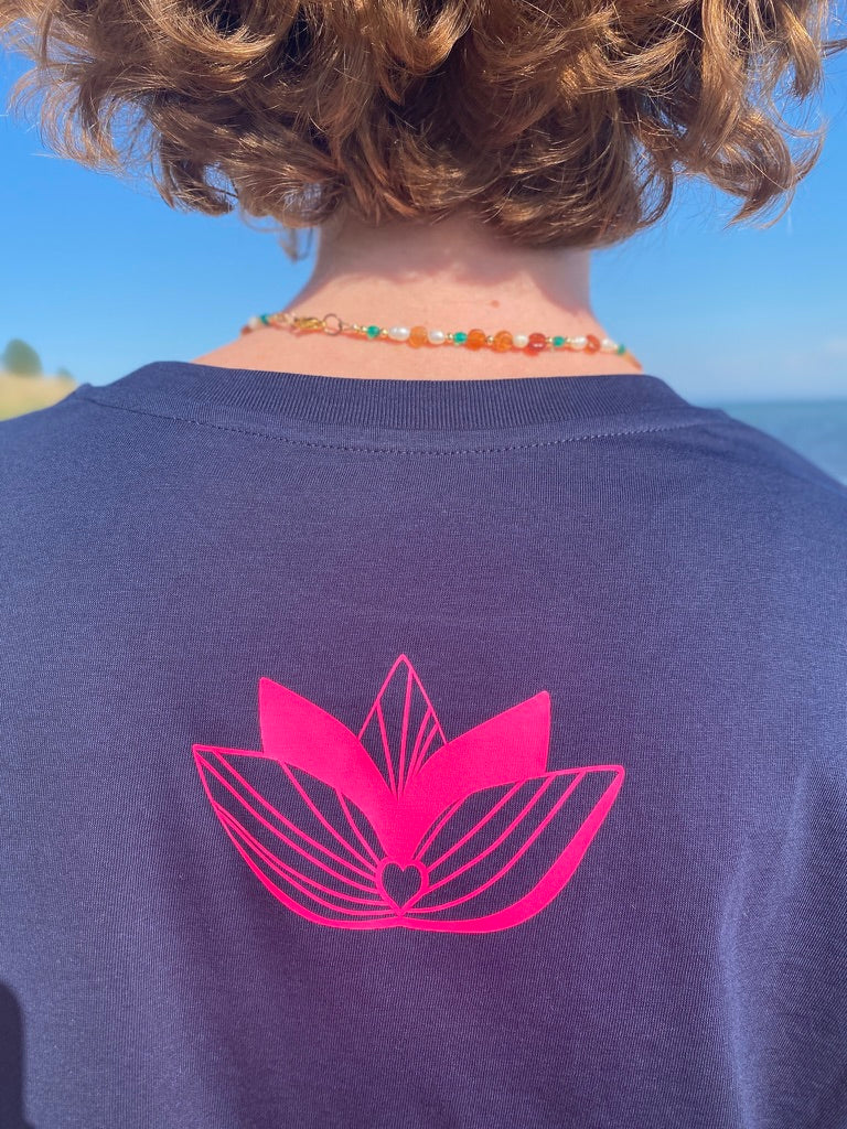T-Shirt LOTUS (french navy/pink) loving soul