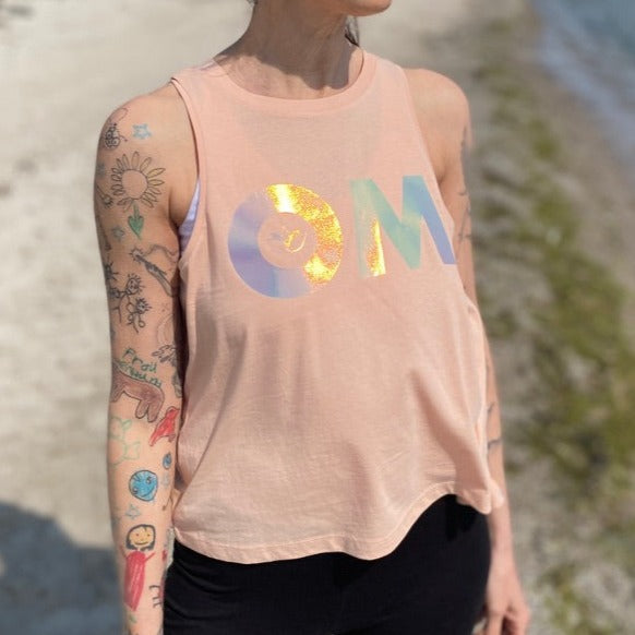 Tank Top OM (fraiche peche/rainbow) loving soul