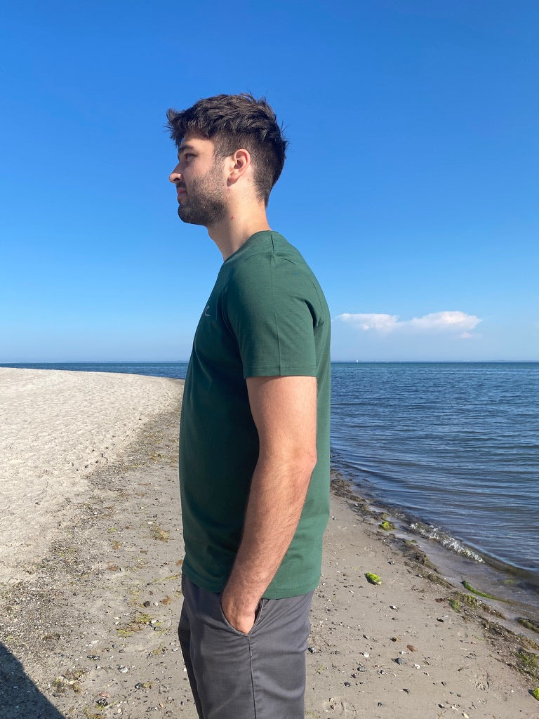 T-Shirt WAVE/SURFBOARD (bottle green/cool grey) loving soul