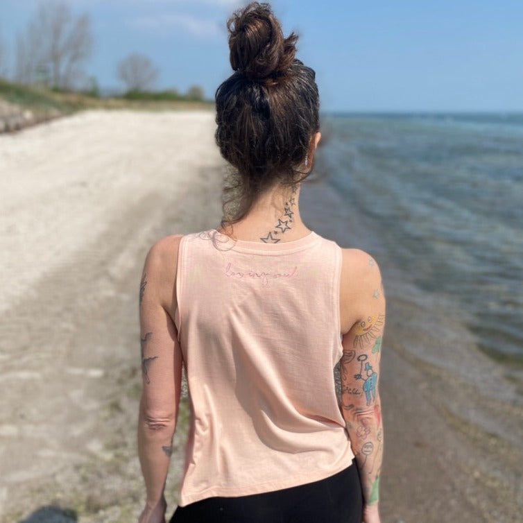 Tank Top OM (fraiche peche/rainbow) loving soul
