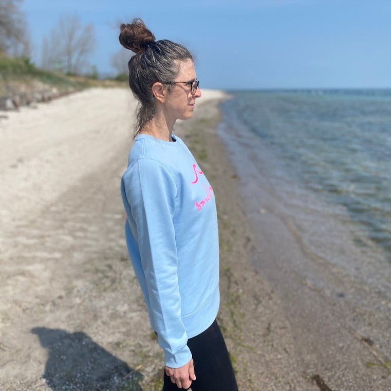 Sweatshirt SOUL ZONE SURFBOARD (sky blue/pink) loving soul