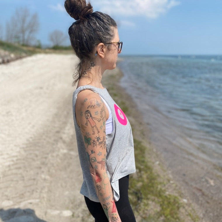 Tank Top OM (heather grey/pink) loving soul