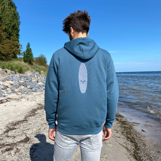 Zipper Hoodie WAVE/SURFBOARD (stargazer/coolgrey) loving soul