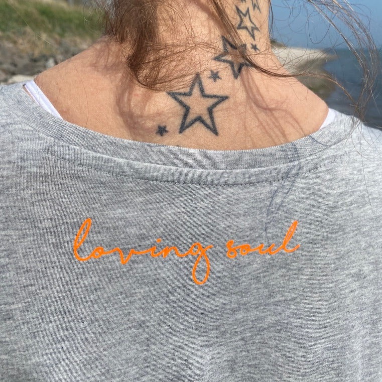 Tank Top OM (heather grey/orange) loving soul