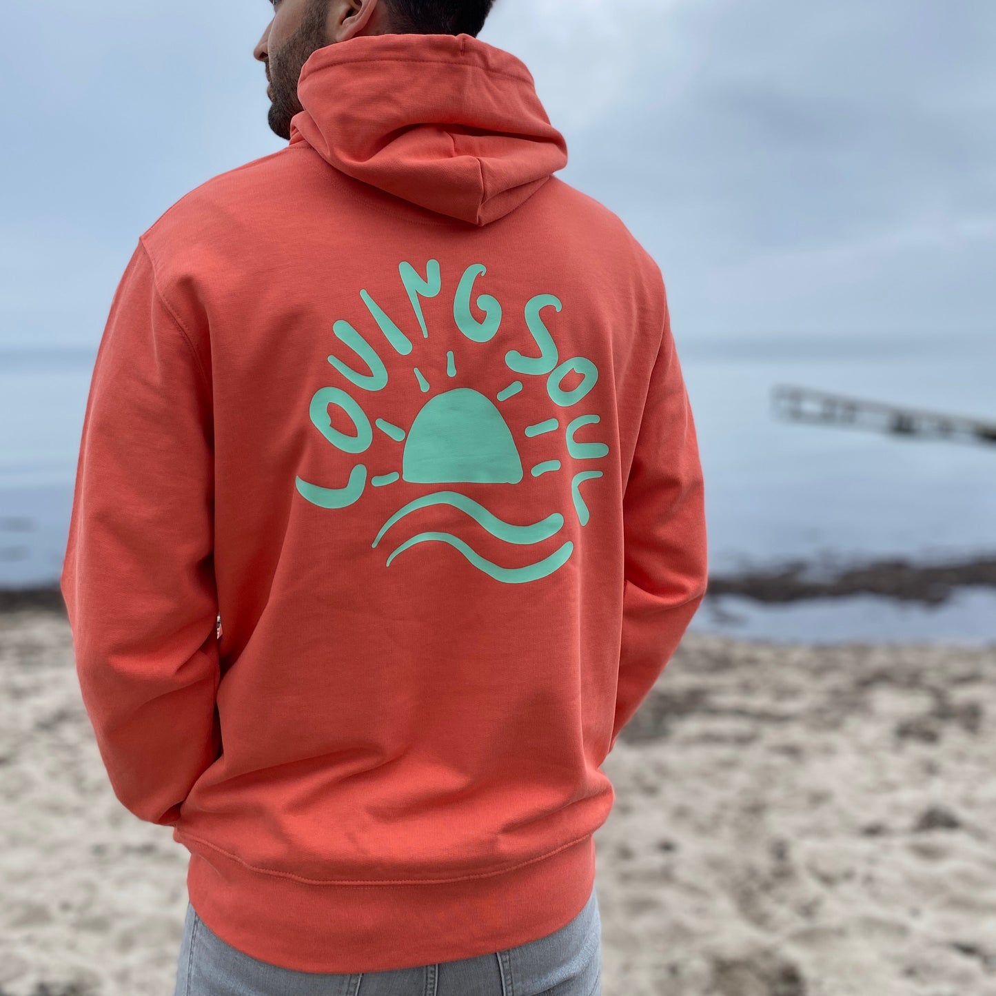 Kapuzenpullover Hoodie SUNSET (fiesta/mint) loving soul