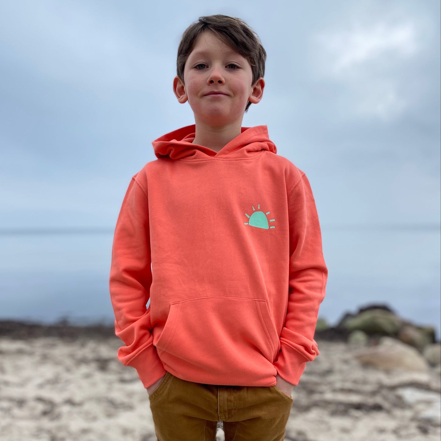 Kinder Kapuzenpullover Hoodie SUNSET (fiesta/mint) loving soul