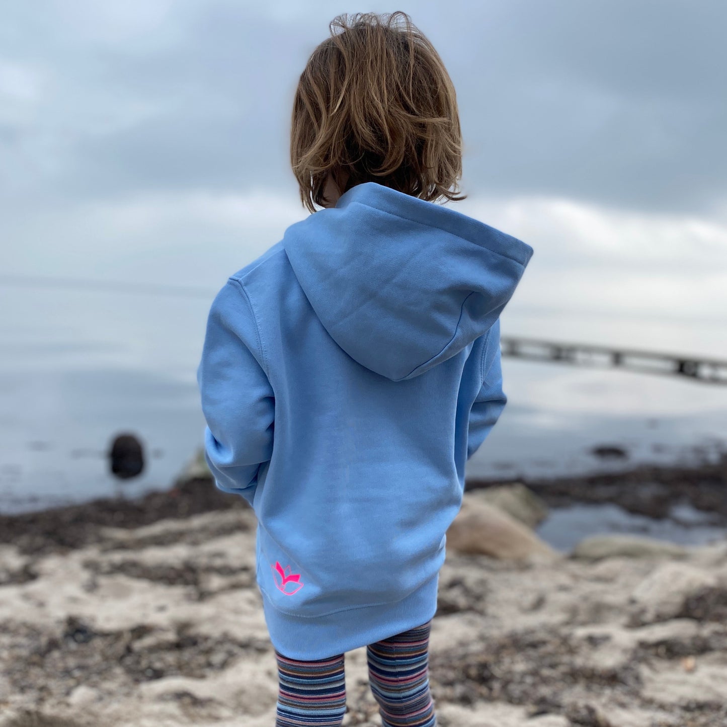 Kinder Kapuzenpullover Hoodie GLÜCKLICH (blue soul/pink) loving soul