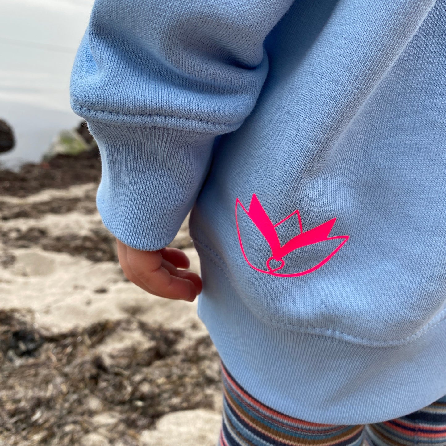 Kinder Kapuzenpullover Hoodie GLÜCKLICH (blue soul/pink) loving soul