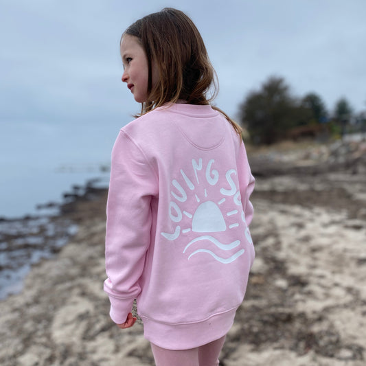Kinder Sweatshirt SUNSET (cotton pink/white) loving soul