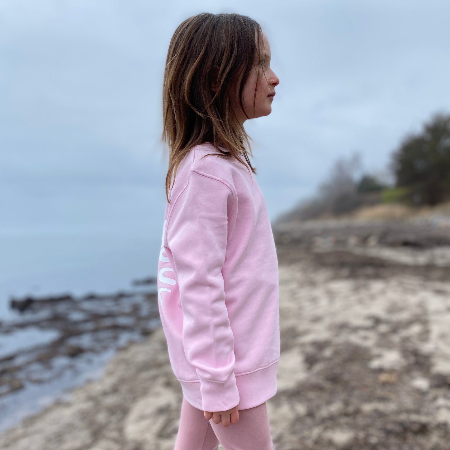 Kinder Sweatshirt SUNSET (cotton pink/white) loving soul
