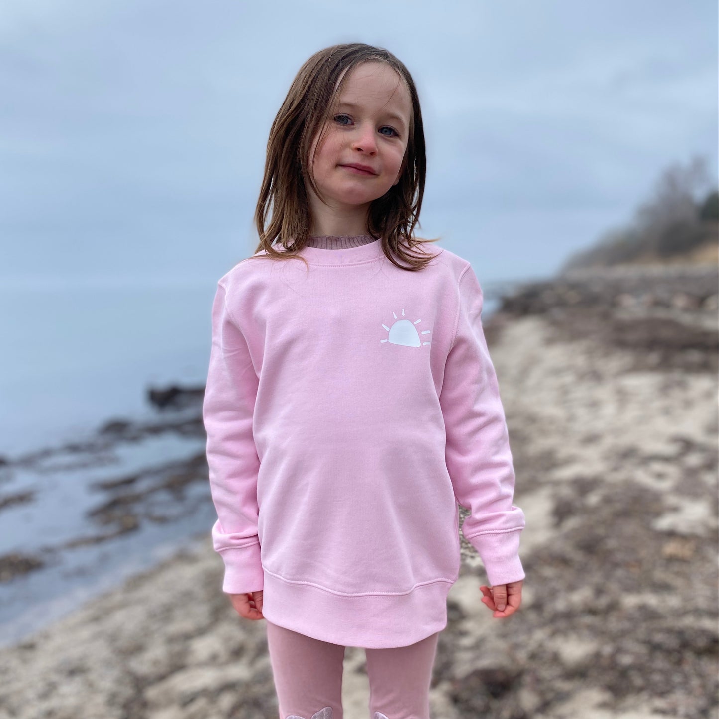 Kinder Sweatshirt SUNSET (cotton pink/white) loving soul