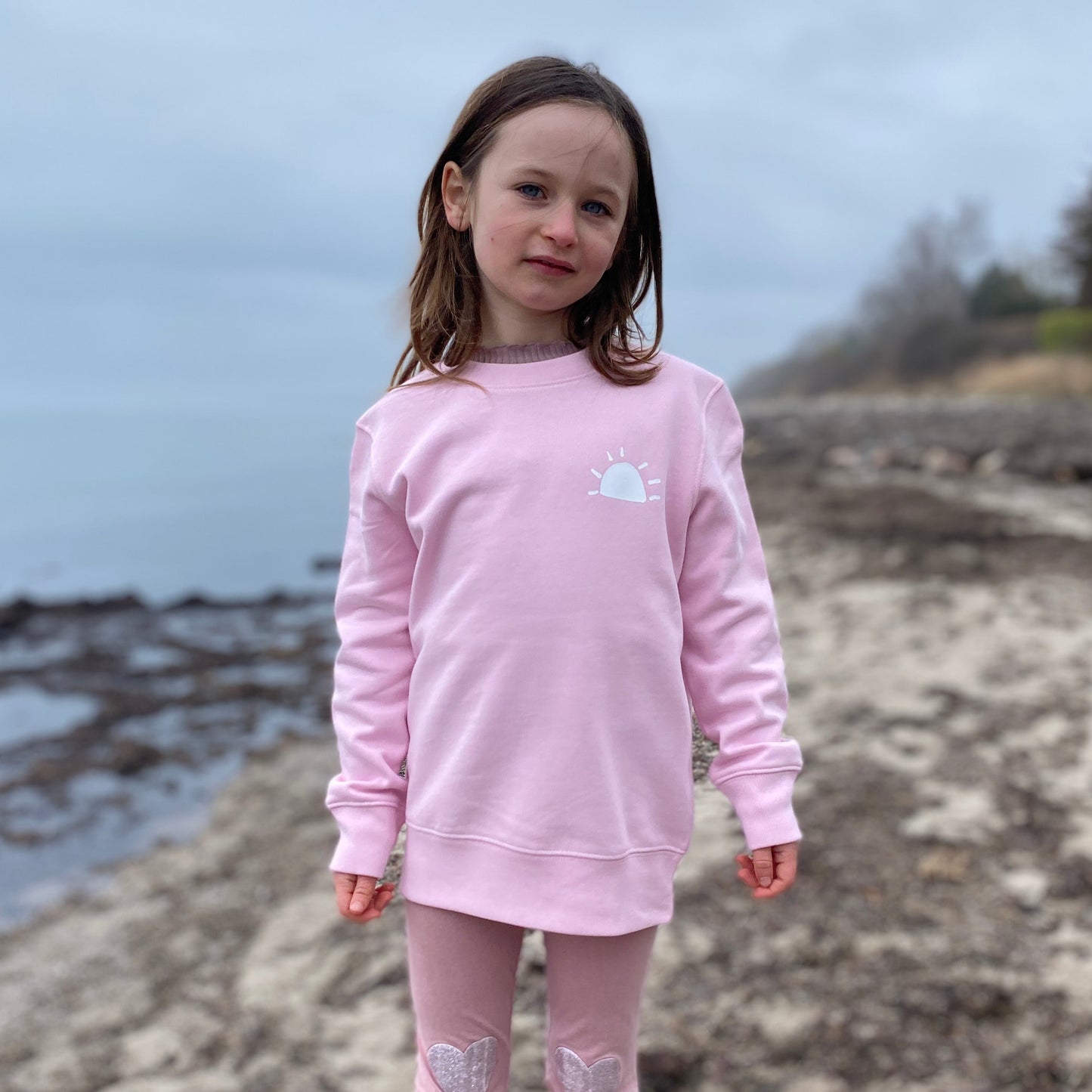 Kinder Sweatshirt SUNSET (cotton pink/white) loving soul
