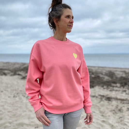 Sweatshirt HERZ (pink joy/pastell yellow) loving soul