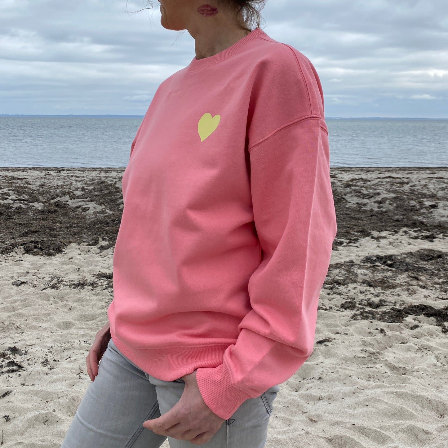 Sweatshirt HERZ (pink joy/pastell yellow) loving soul