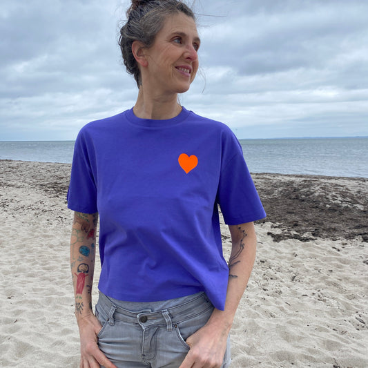 T-Shirt HERZ (purple love/orange) loving soul