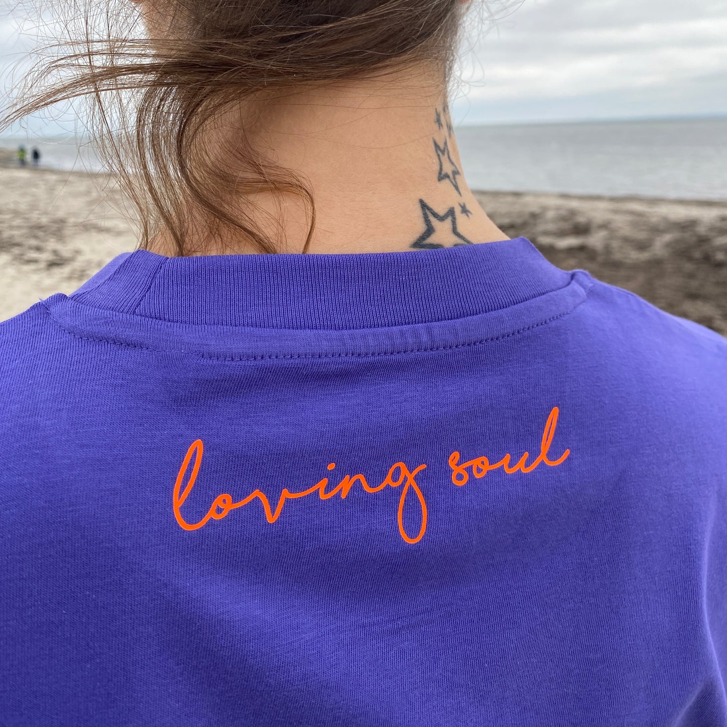 T-Shirt HERZ (purple love/orange) loving soul