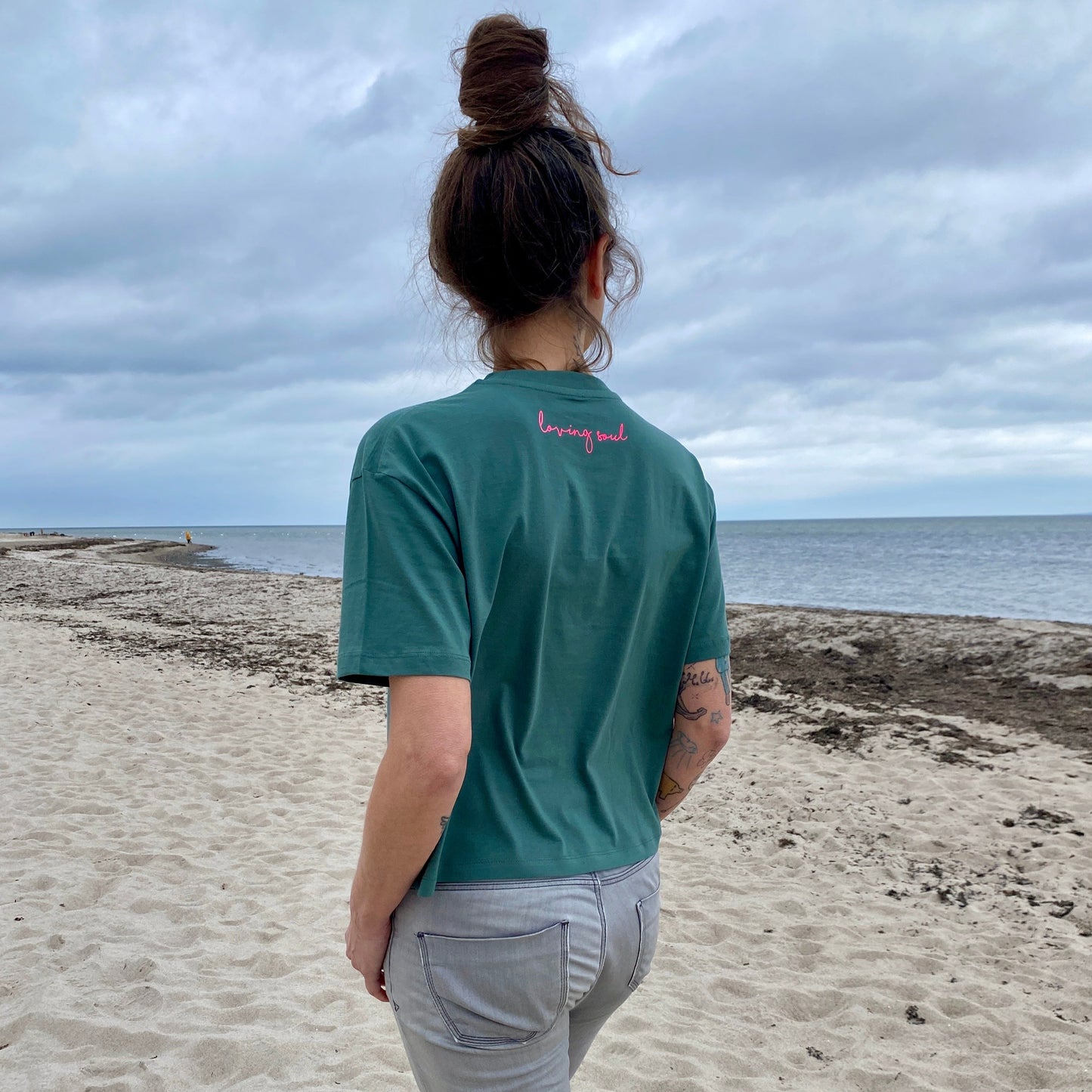 T-Shirt HERZ (green bay/pink) loving soul