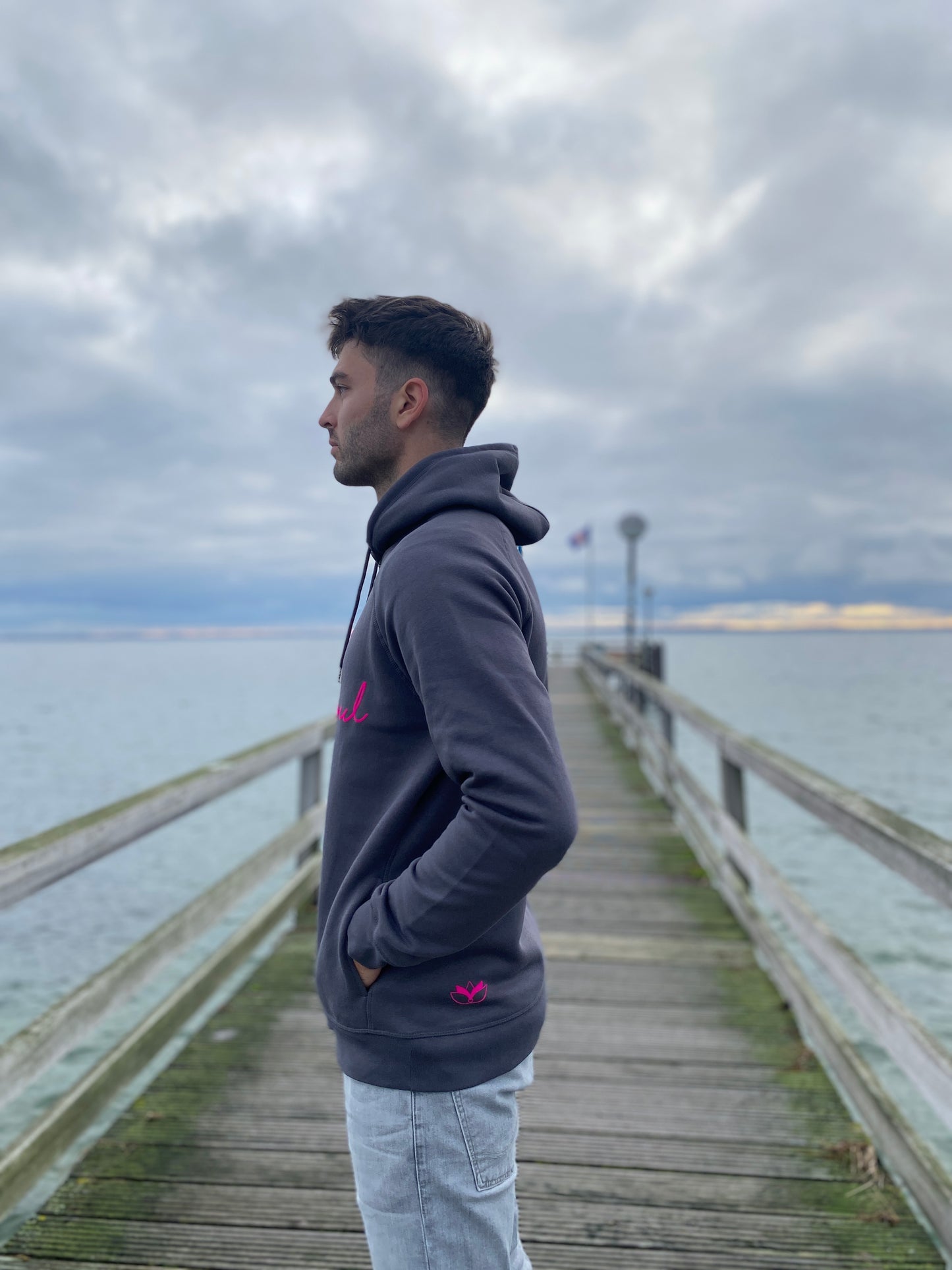 Kapuzenpullover Hoodie LOGO (anthrazit/pink) lovingsoul