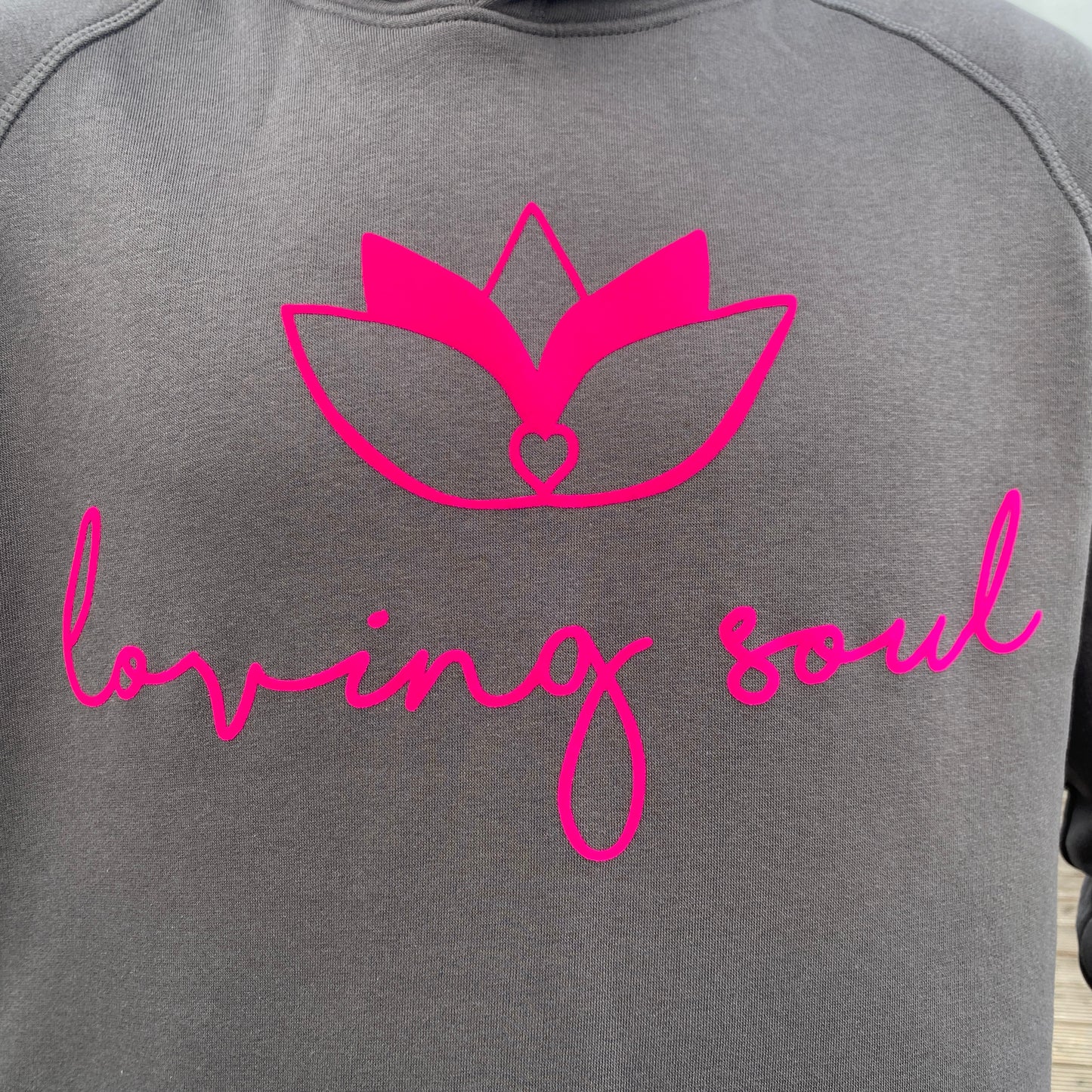 Kapuzenpullover Hoodie LOGO (anthrazit/pink) lovingsoul