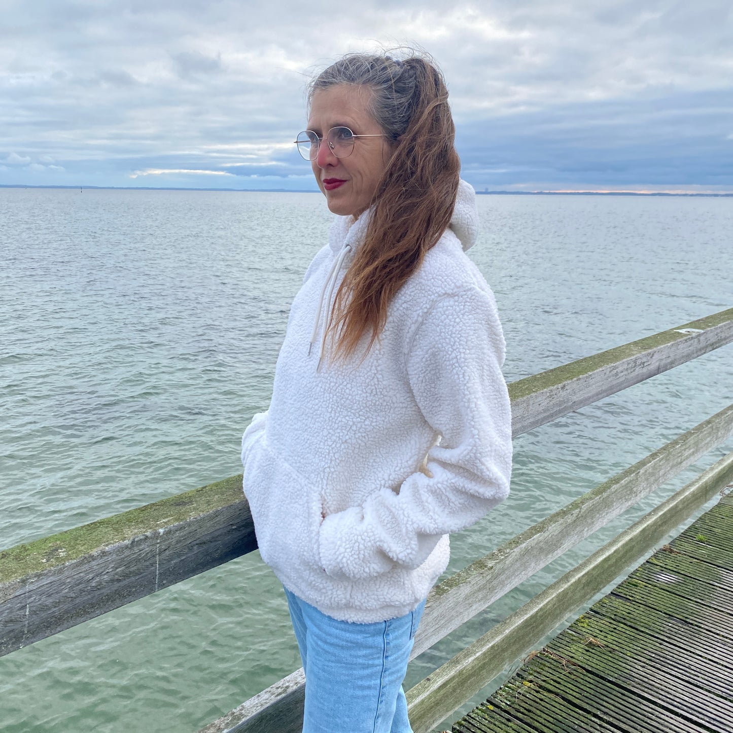 Kapuzenpullover Sherpa Hoodie (natural) loving soul