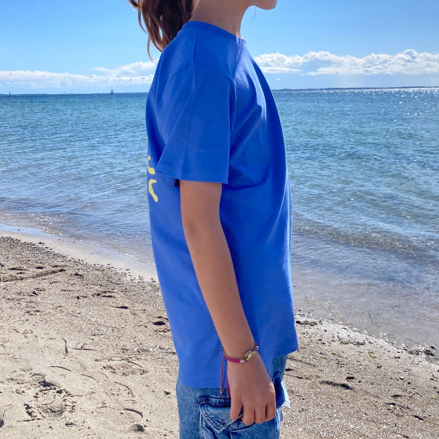 Kinder T-Shirt SUNSET (bright blue/pastell yellow) lovingsoul
