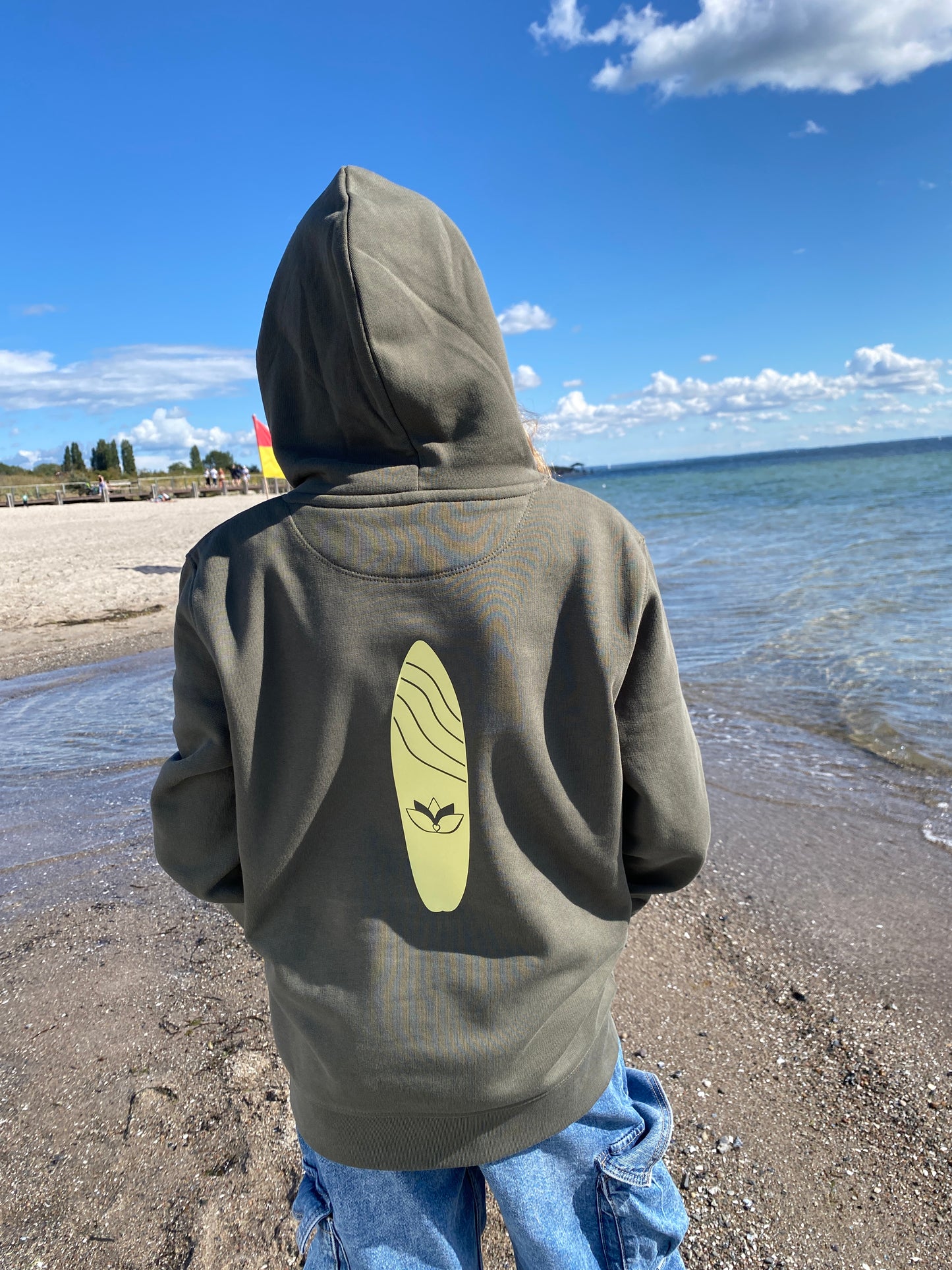 Kinder Kapuzenpullover Hoodie WELLE/BOARD (khaki/pastell yellow) loving soul