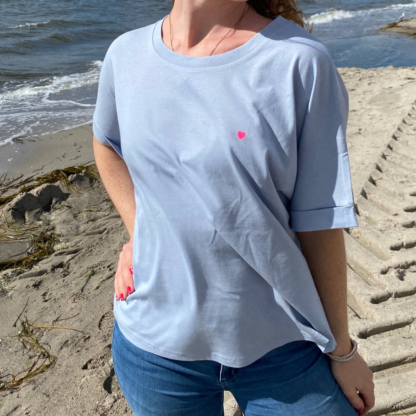 T-Shirt LOTUS (serene blue/pink) loving soul