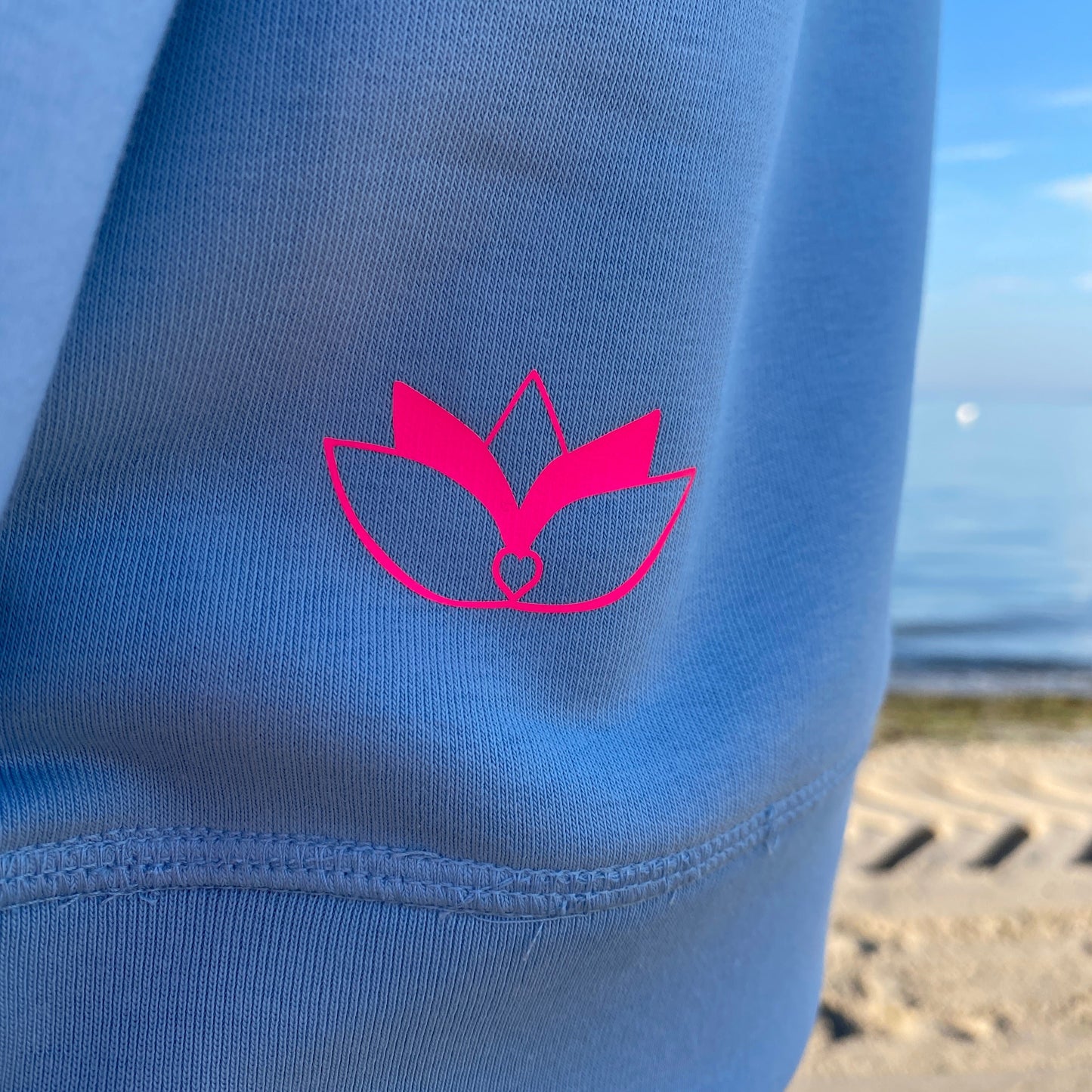 Kapuzenpullover Hoodie LOTUS (sky blue/pink) lovingsoul