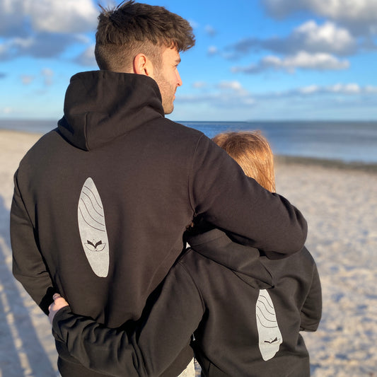 Kapuzenpullover Hoodie SOUL ZONE SURFBOARD (black/grey) loving soul
