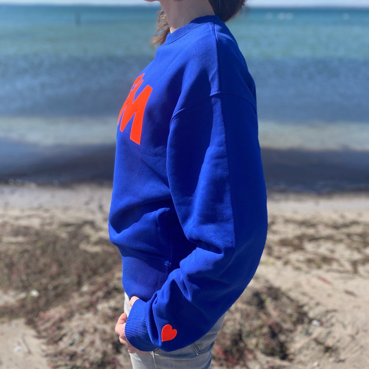 Sweatshirt OM (worker blue/orange) loving soul